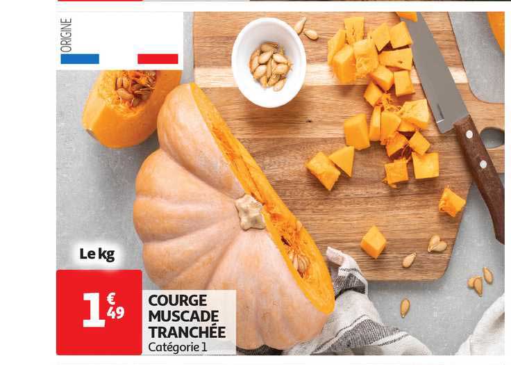 courge muscade tranchée