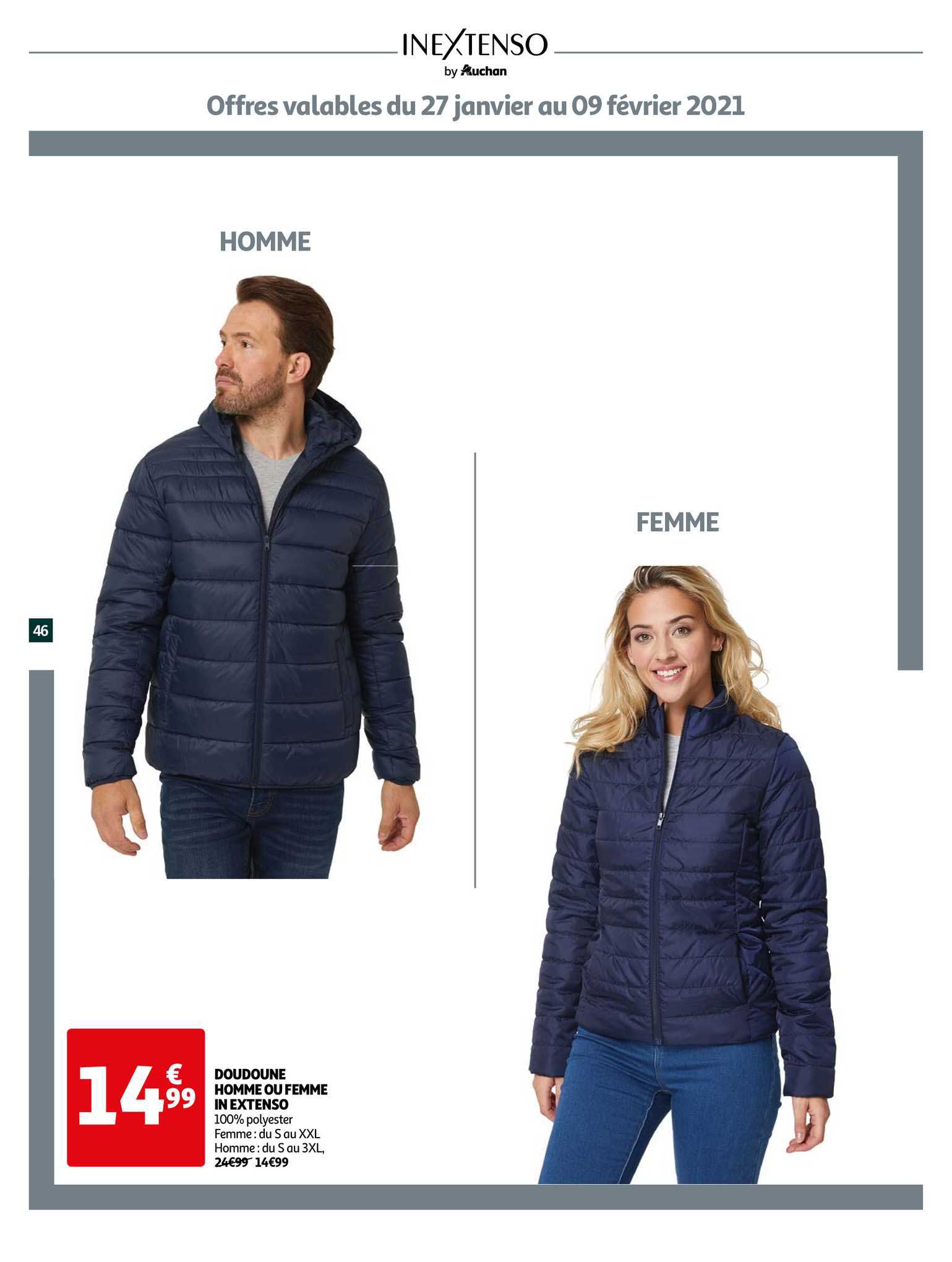 doudoune homme ou femme in extenso