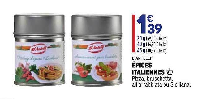 épices Italiennes D'antelli
