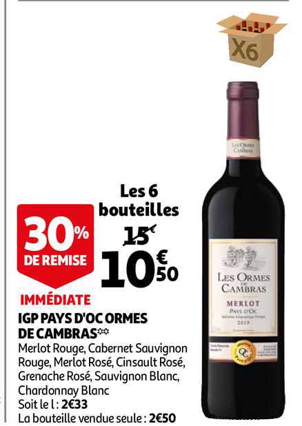 igp pays d'oc ormes de cambras merlot