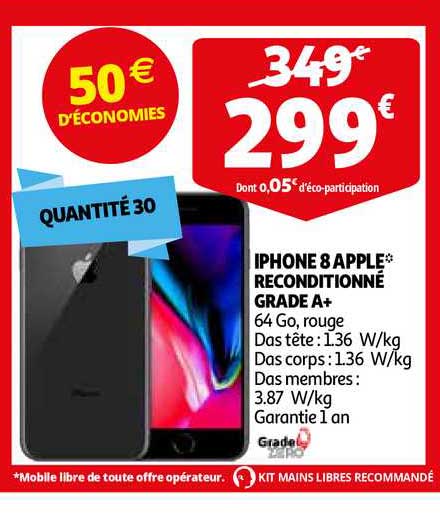 iphone 8 apple reconditionné grade a+