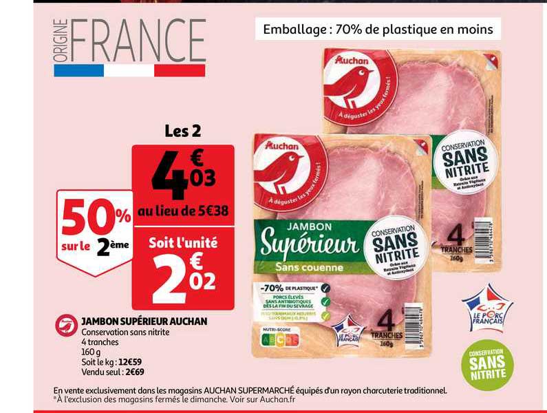Jambon Supérieur Auchan