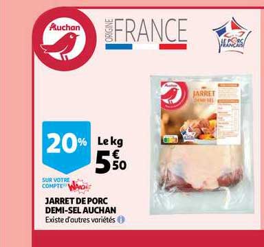 jarret de porc demi-sel auchan