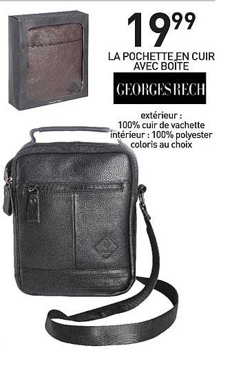 la pochette en cuir avec boîte georges rech