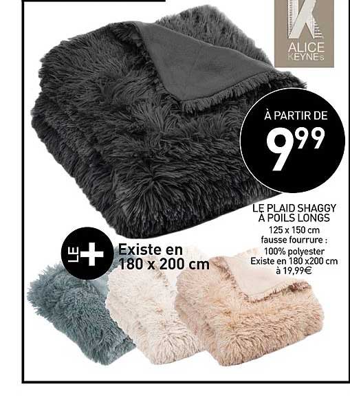 le plaid shaggy à poiles longs