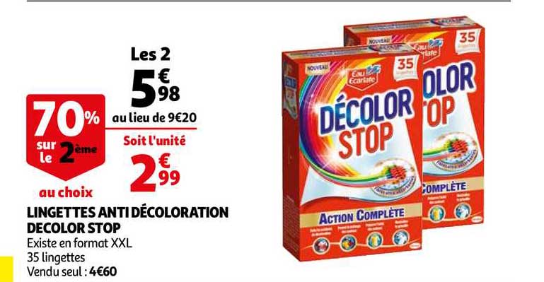 lingette anti décoloration decolor stop