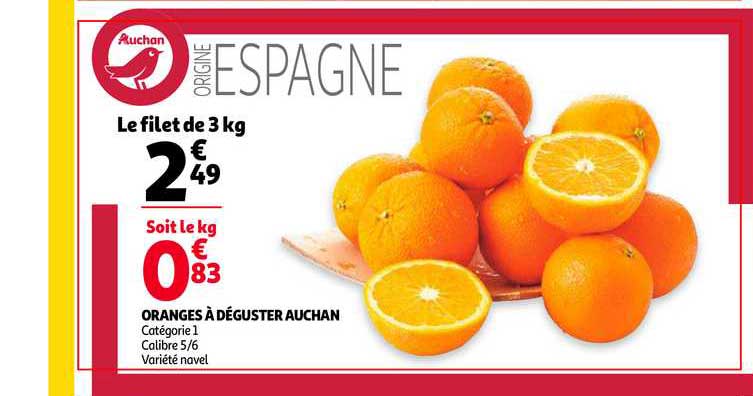 Oranges à Déguster Auchan