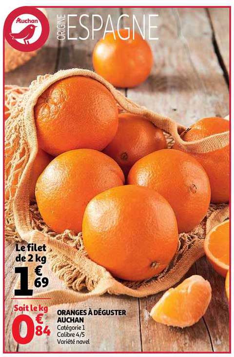 oranges à déguster auchan