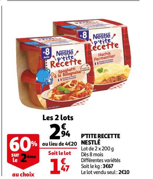 p'tite recette nestlé