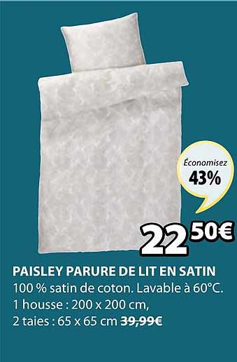 Paisley Parure De Lit En Satin