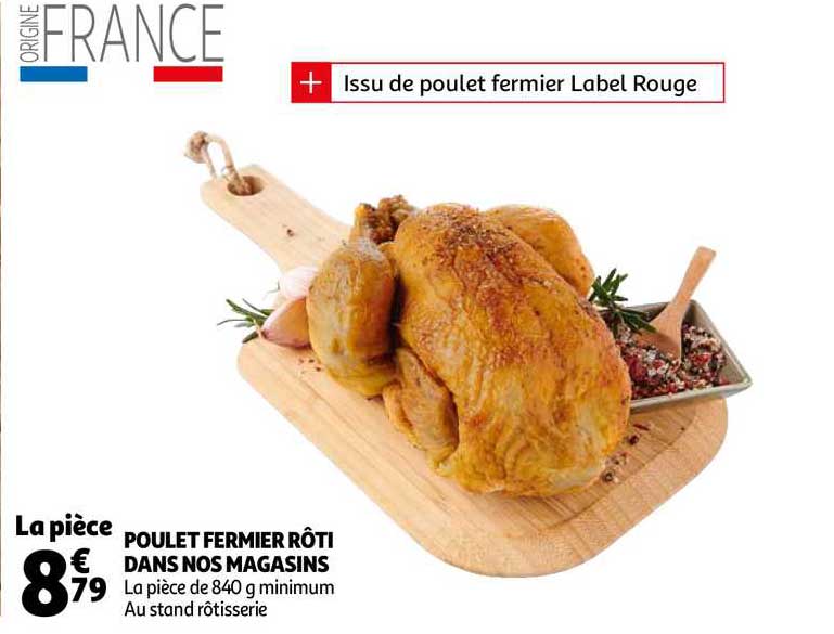 Poulet Fermier Rôti Dans Nos Magasins