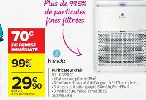 purificateur d'air klindo