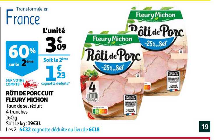 rôti de porc cuit fleury michon