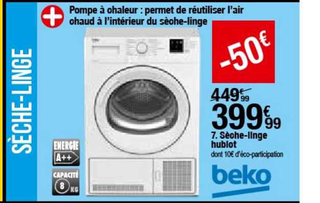 sèche-linge hublot beko
