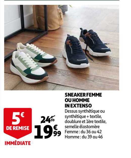 sneaker femme ou homme in extenso