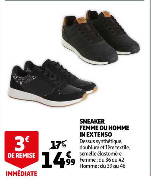 sneaker femme ou homme in extenso