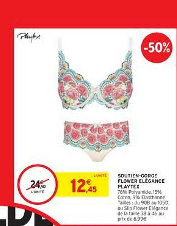 soutien-gorge flower elégance playtex