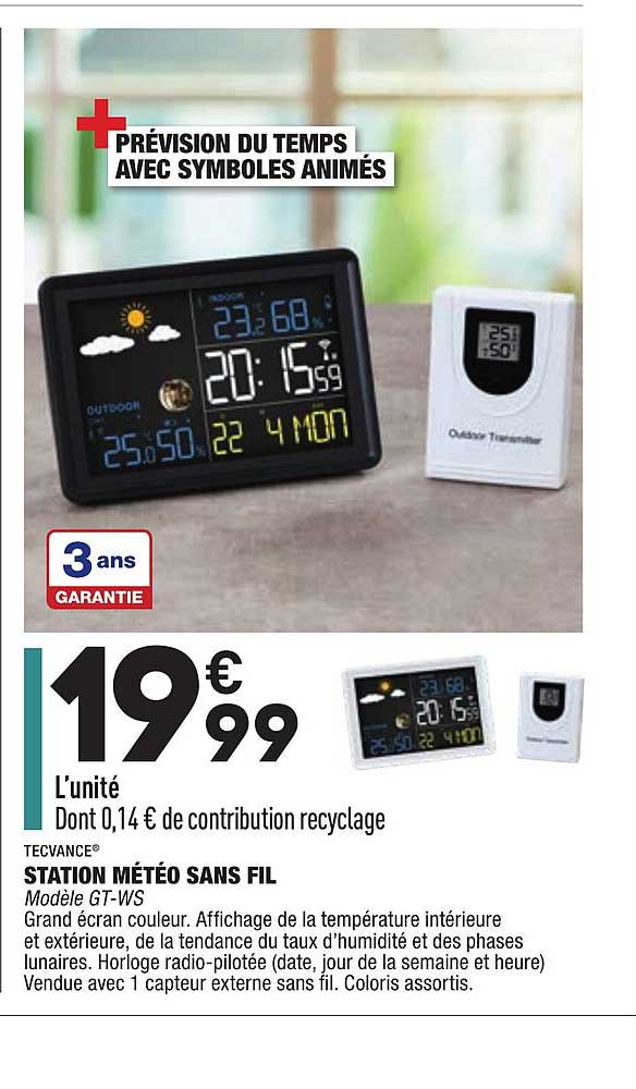 station météo sans fil tecvance