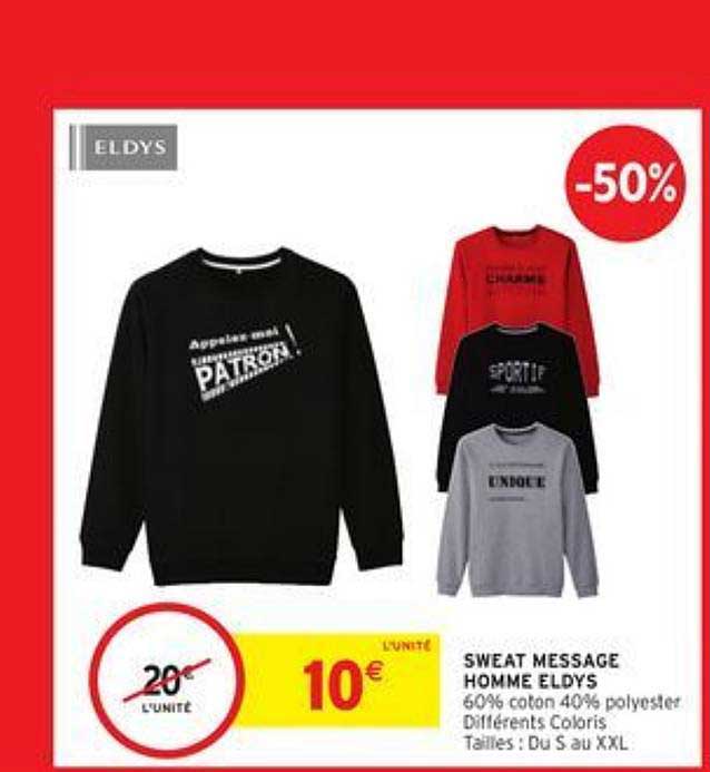 Sweat Message Homme Eldys