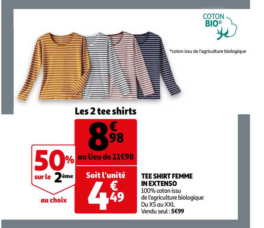 tee shirt femme in extenso