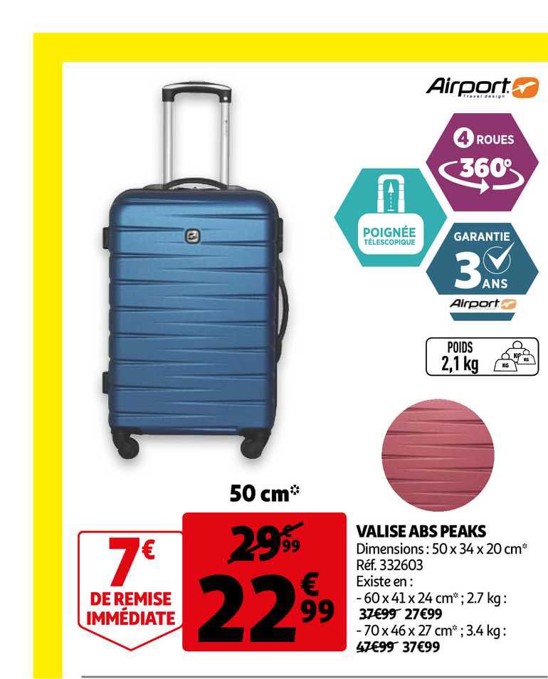 valise abs peaks airport