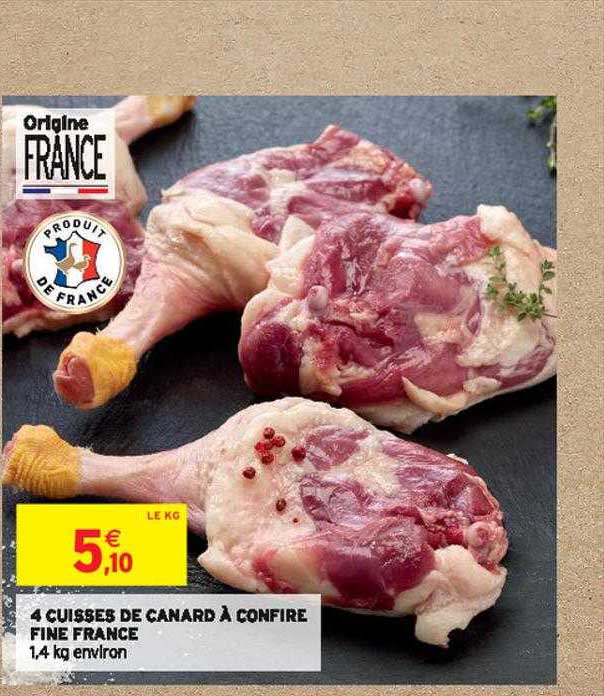 4 cuisses de canard à confire fine france