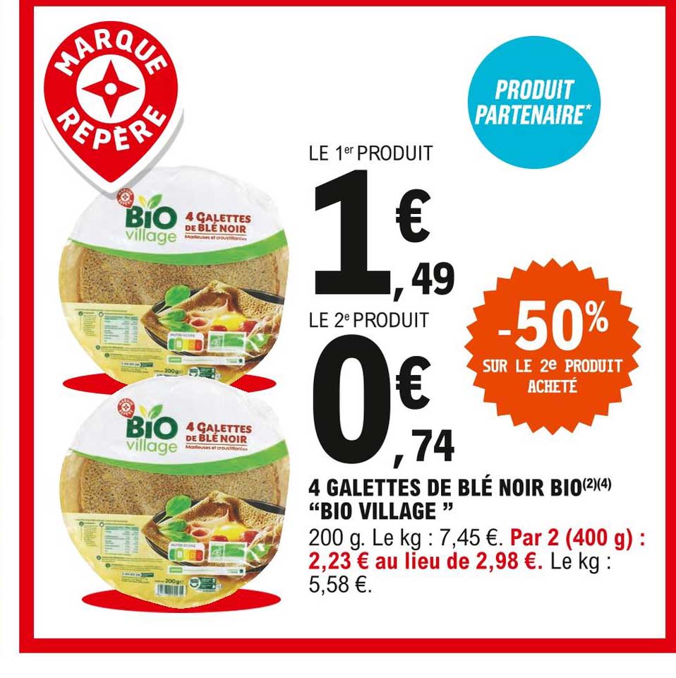 4 Galettes De Blé Noir Bio "bio Village"