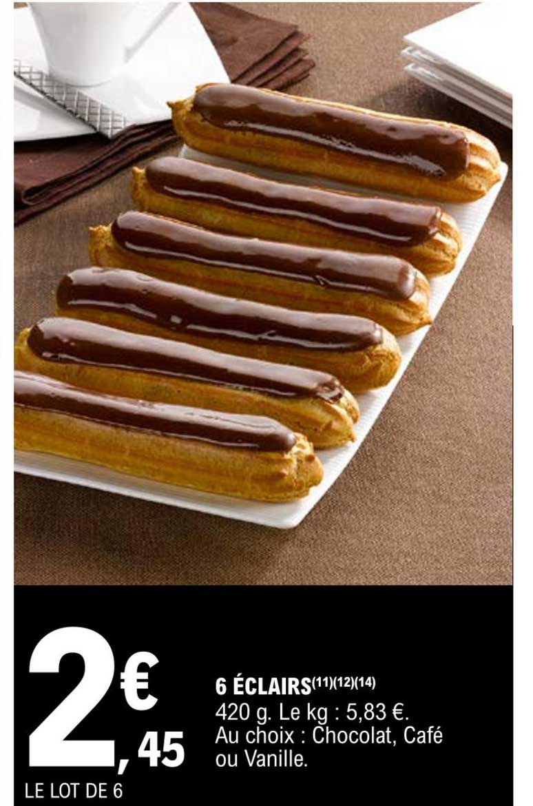 6 éclairs