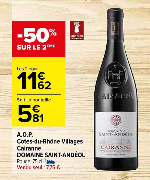 a.o.p. côtes-du-rhône villages cairanne domaine saint-andéol