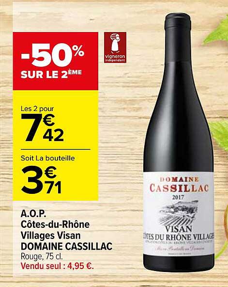 a.o.p. côtes-du-rhône villages visan domaine cassillac