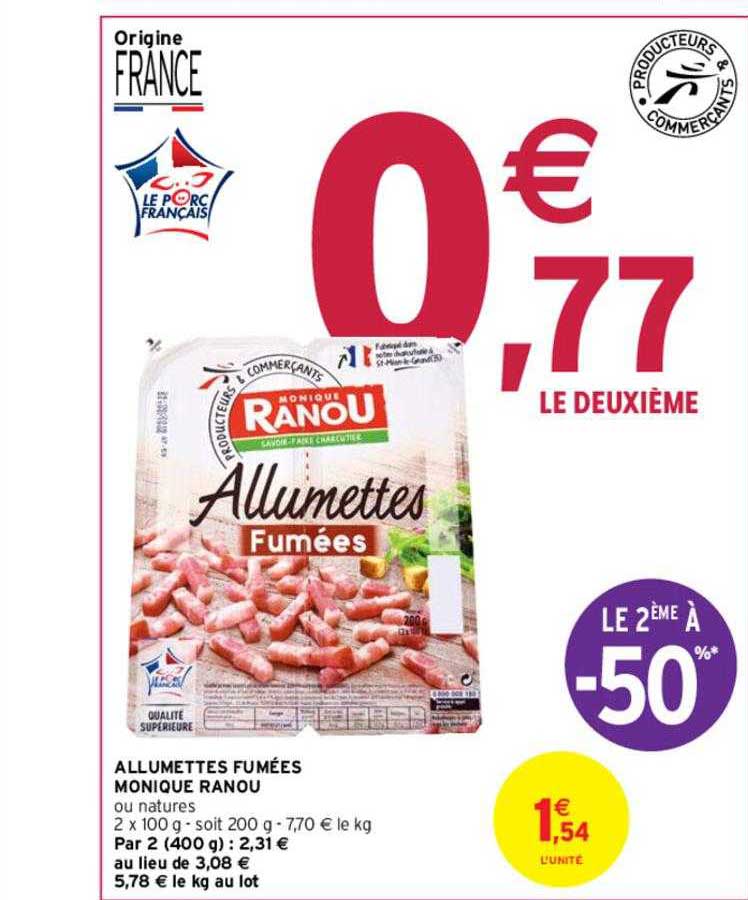 allumettes fumées monique ranou le 2ème à -50%