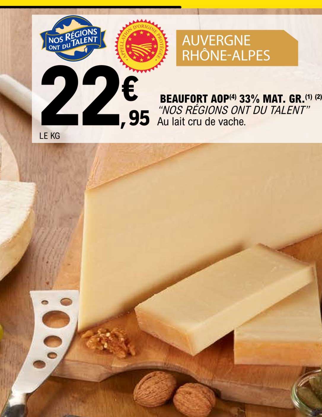 beaufort aop 33% mat. gr. "nos régions ont du talent"