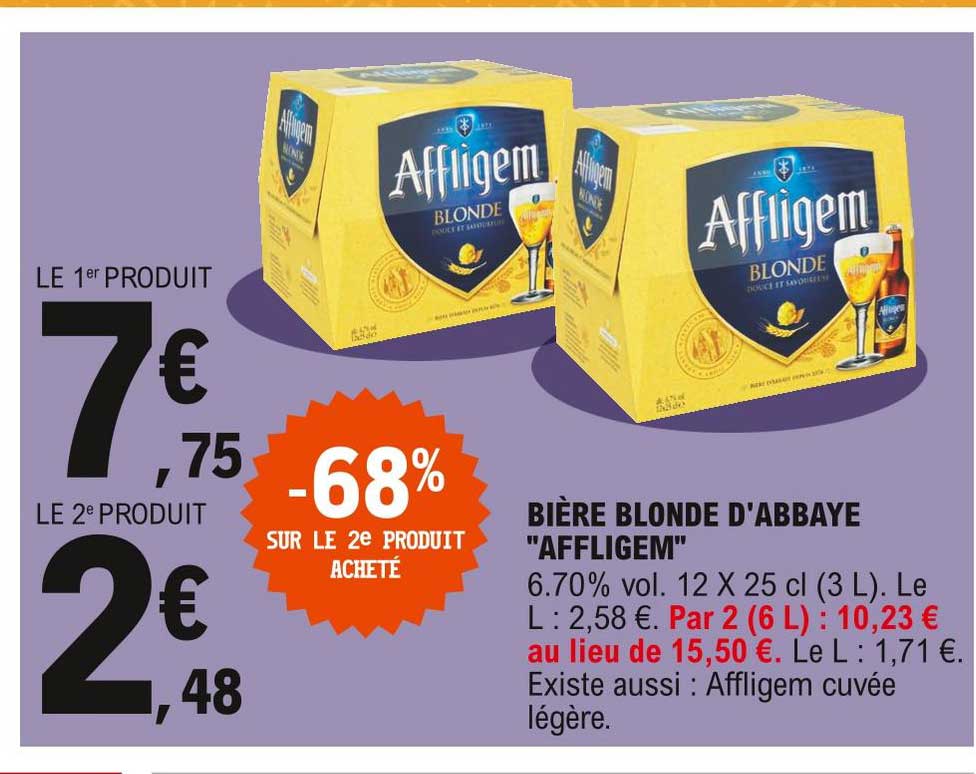 Bière Blonde D'abbaye "affligem"