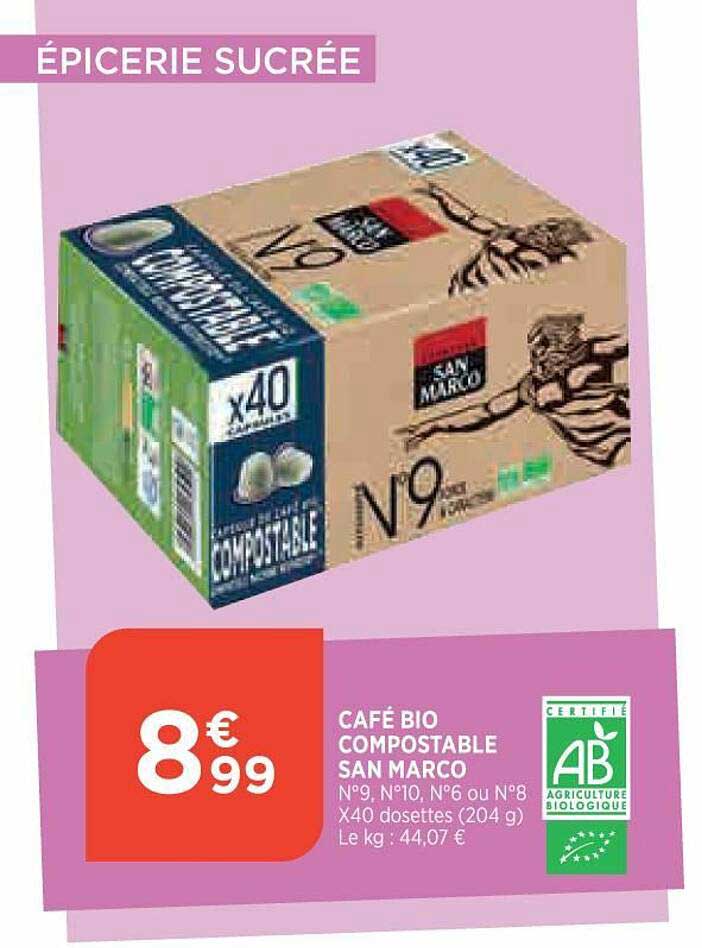 café bio compostable san marco