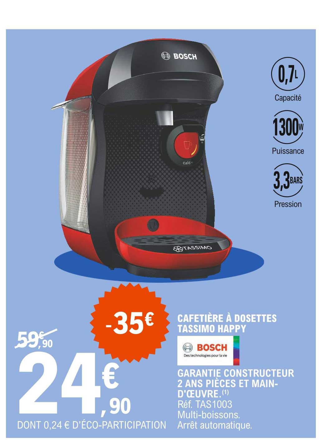 Cafetière à Dosettes Tassimo Happy Bosch