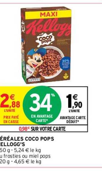 céréales coco pops kellogg's