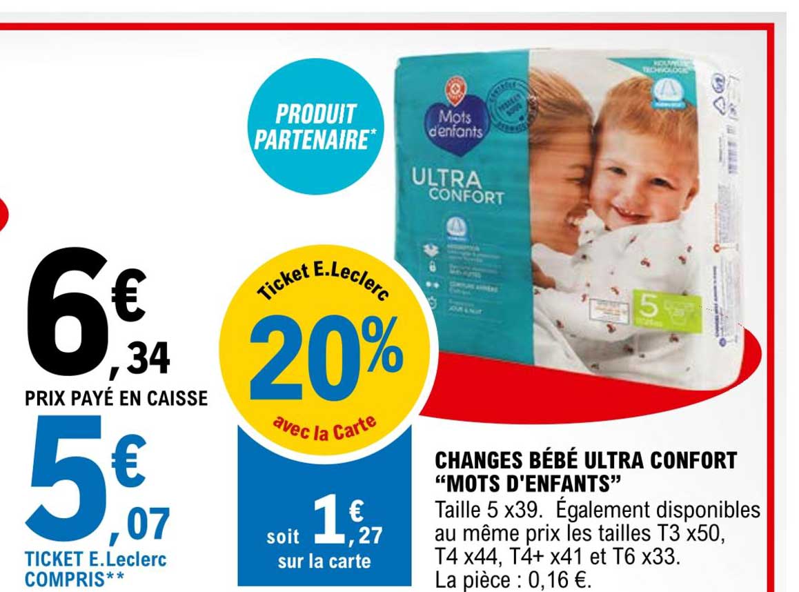 changes bébé ultra confort "mots d'enfants"