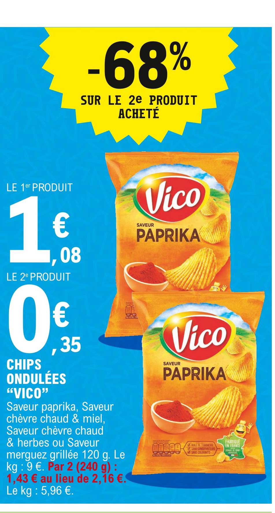 chips ondulées "vico"