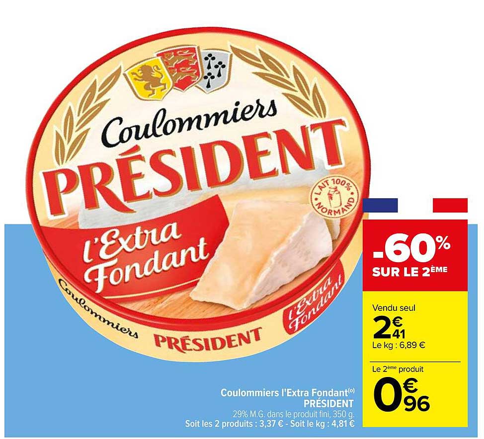 Coulommiers L'extra Fondant Président