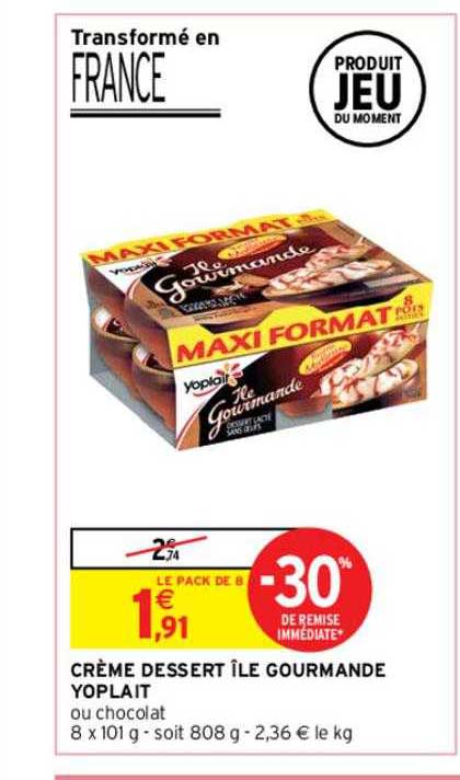Crème Dessert île Gourmande Yoplait -30% De Remise Immédiate