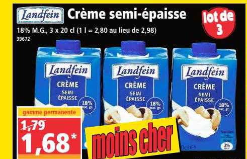 crème semi-épaisse landfein