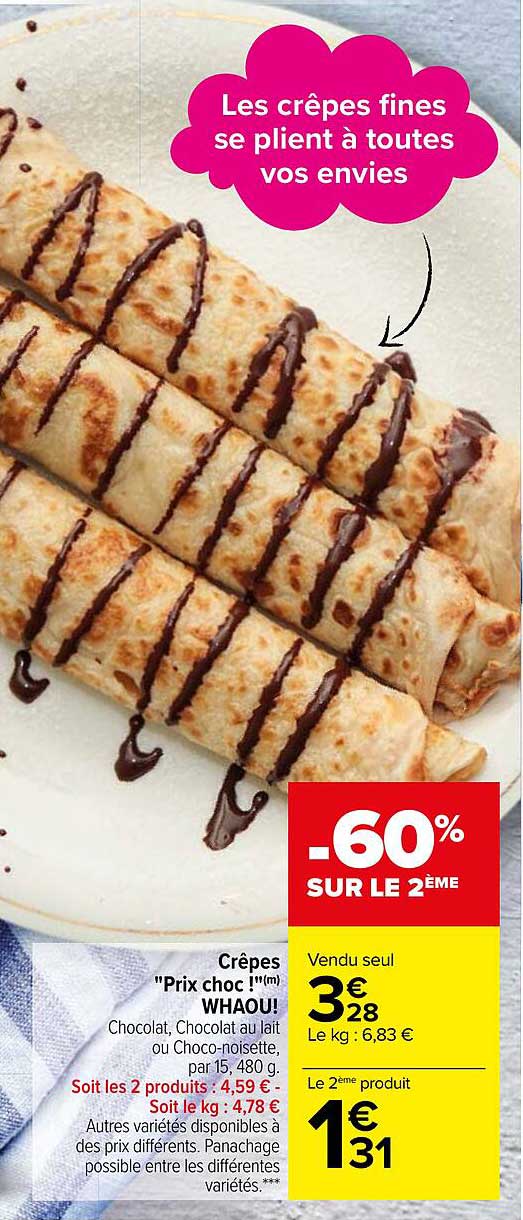 crêpes "prix choc! whaou!
