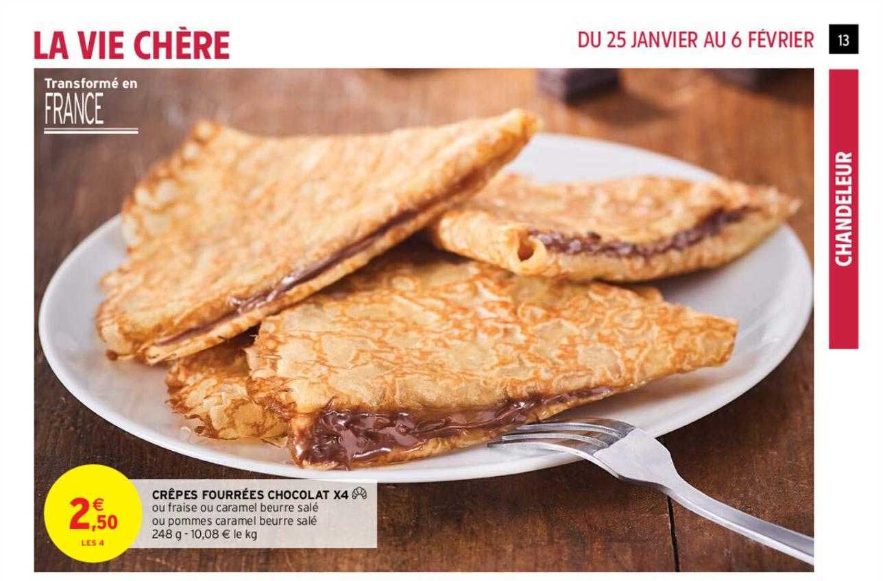 Crêpes Fourrées Chocolat X4