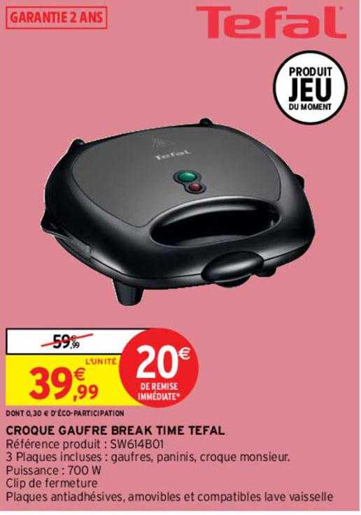 croque gaufre break time tefal