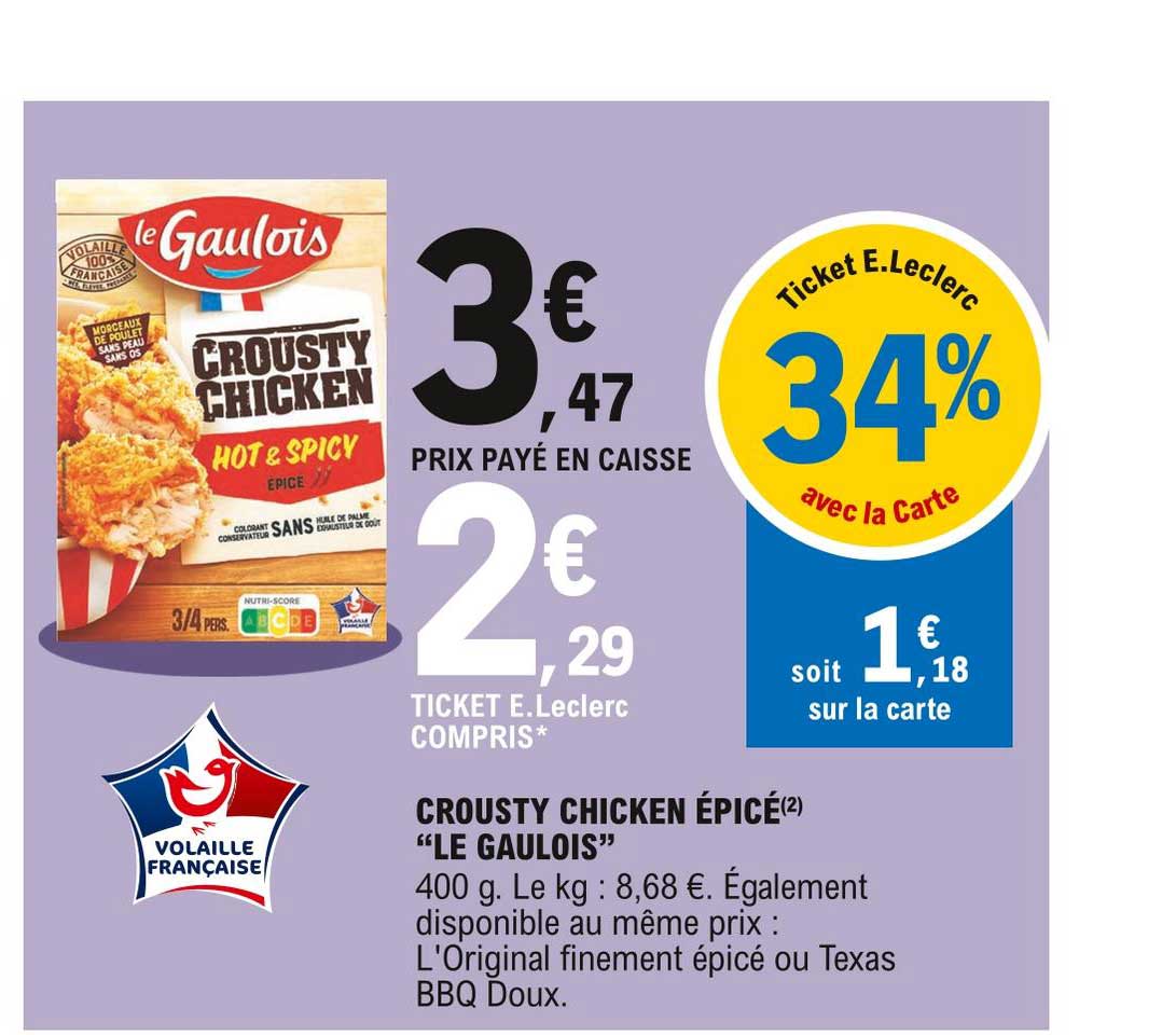 crousty chicken épicé "le gaulois"