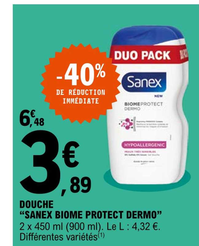 douche "sanex biome protect dermo"