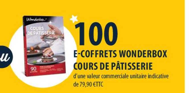e-coffrets wonderbox cours de pâtisserie