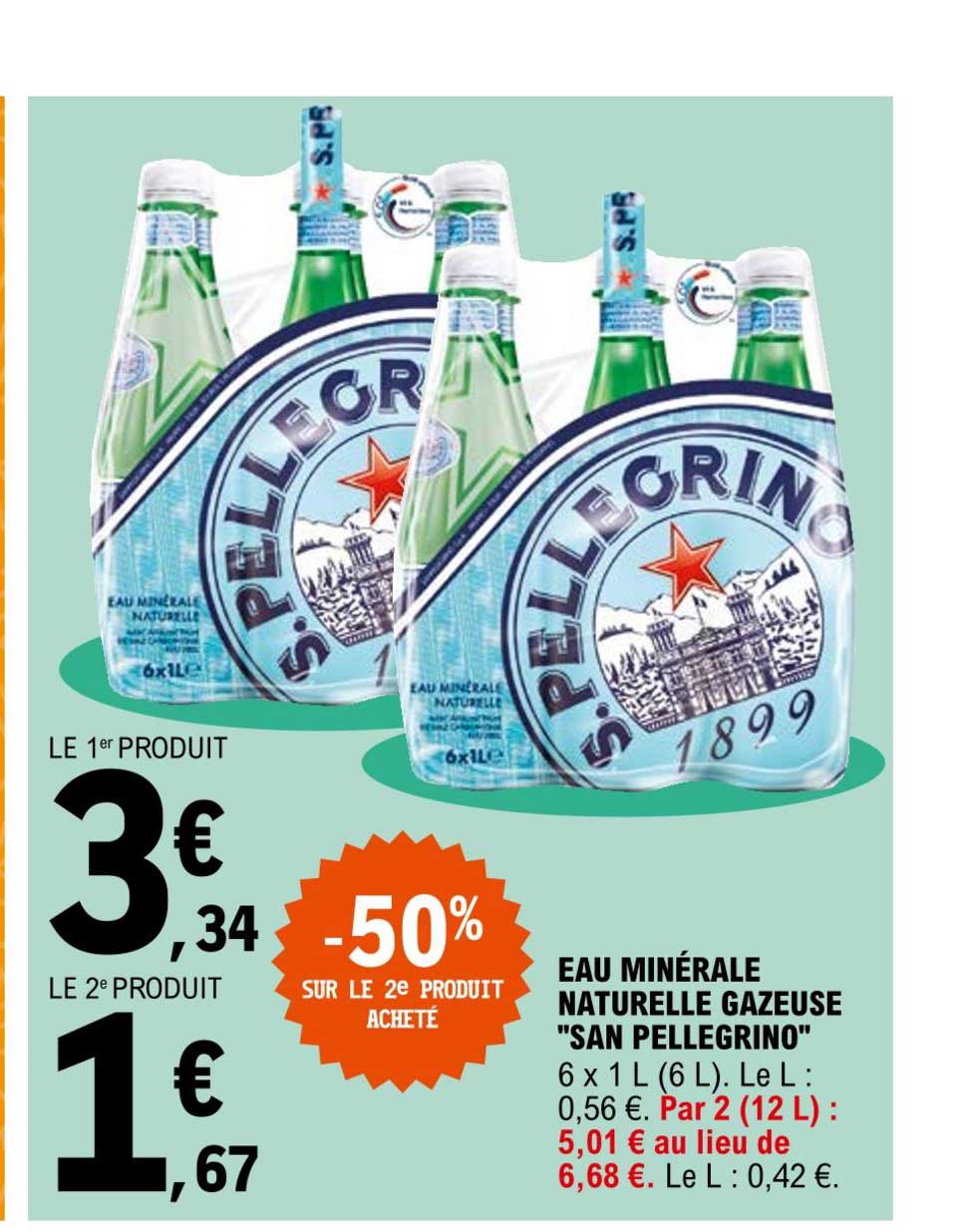 eau minérale naturelle gazeuse "san pellegrino"