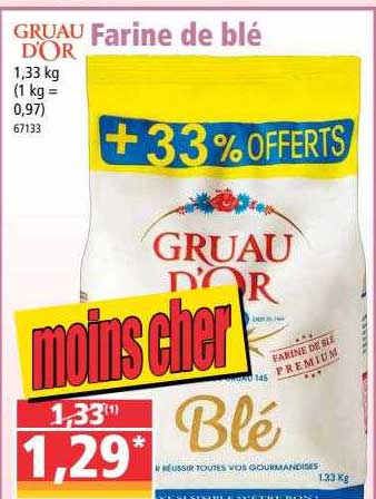 farine de blé gruau d'or