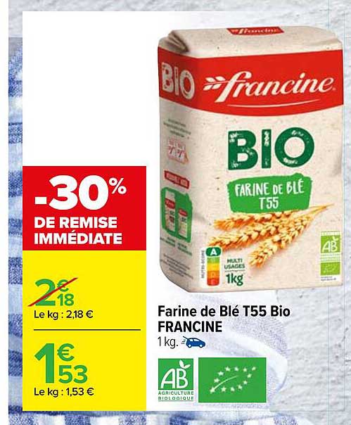 Farine De Blé T55 Bio Francine